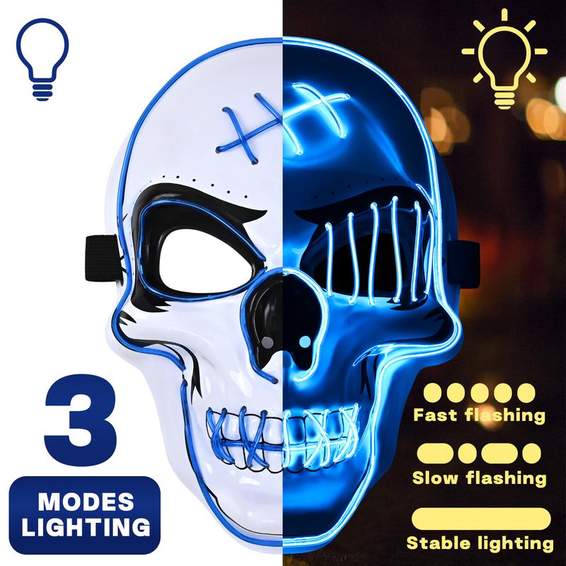 LED Halloween Glow Mask