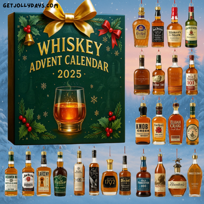 Whiskey Advent Calendar Ornaments
