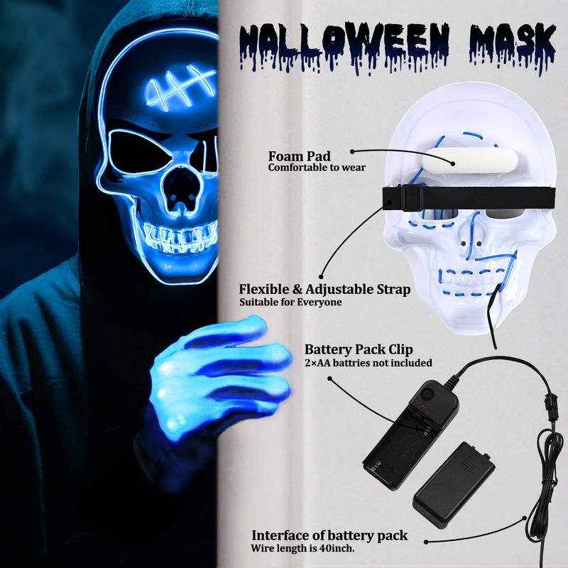 LED Halloween Glow Mask